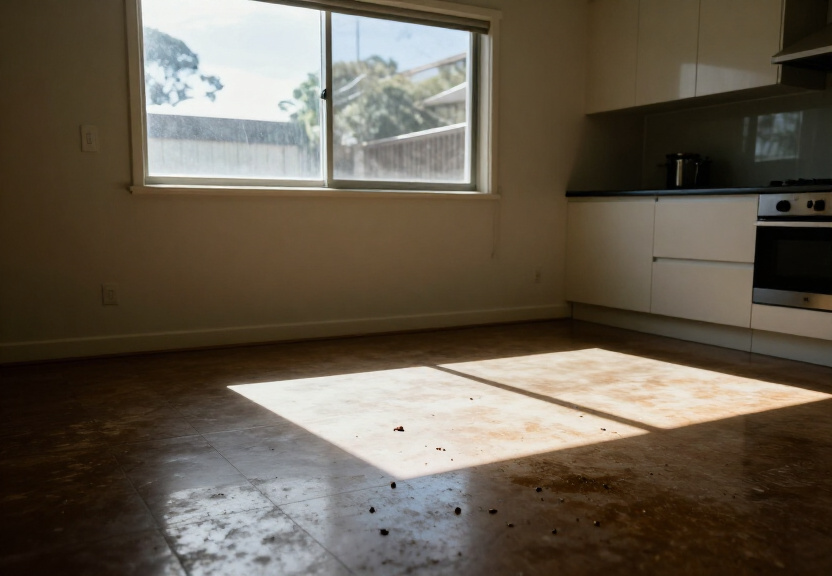 Rodent infestation in a Hillsdale garage before treatment